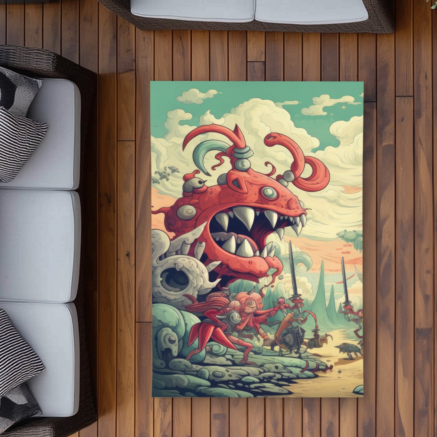 Two Titans Coral Outdoor Area Rug | Stylish Home Decor