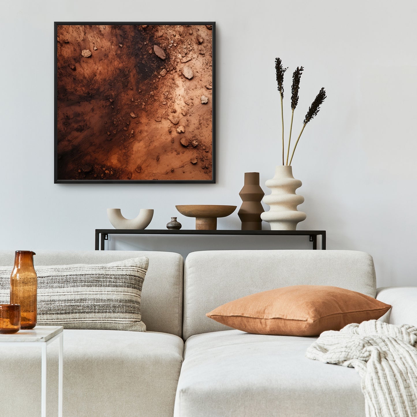 Digging - 36"x36" Framed canvas