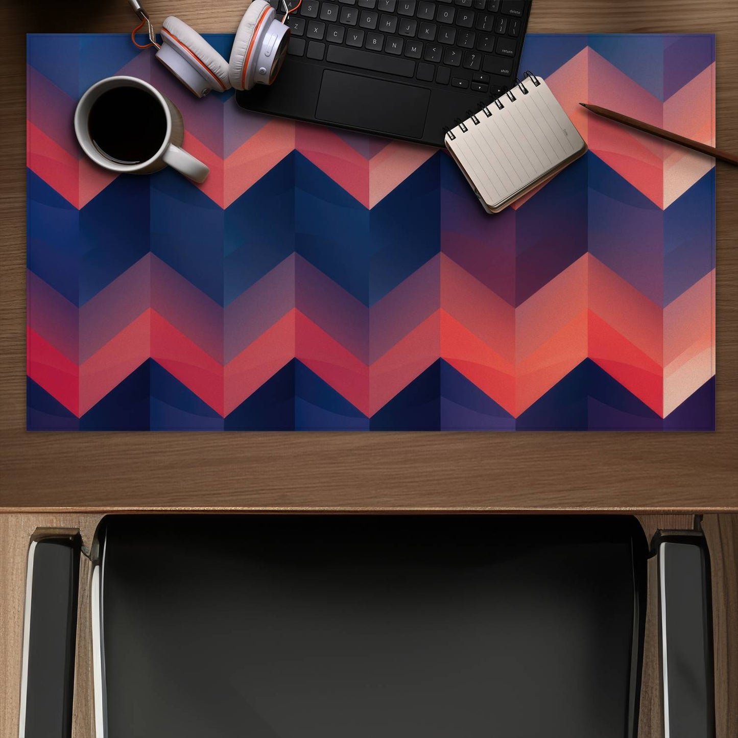 Heat Waves Red Gaming Mat | Stylish Home Decor Accessory