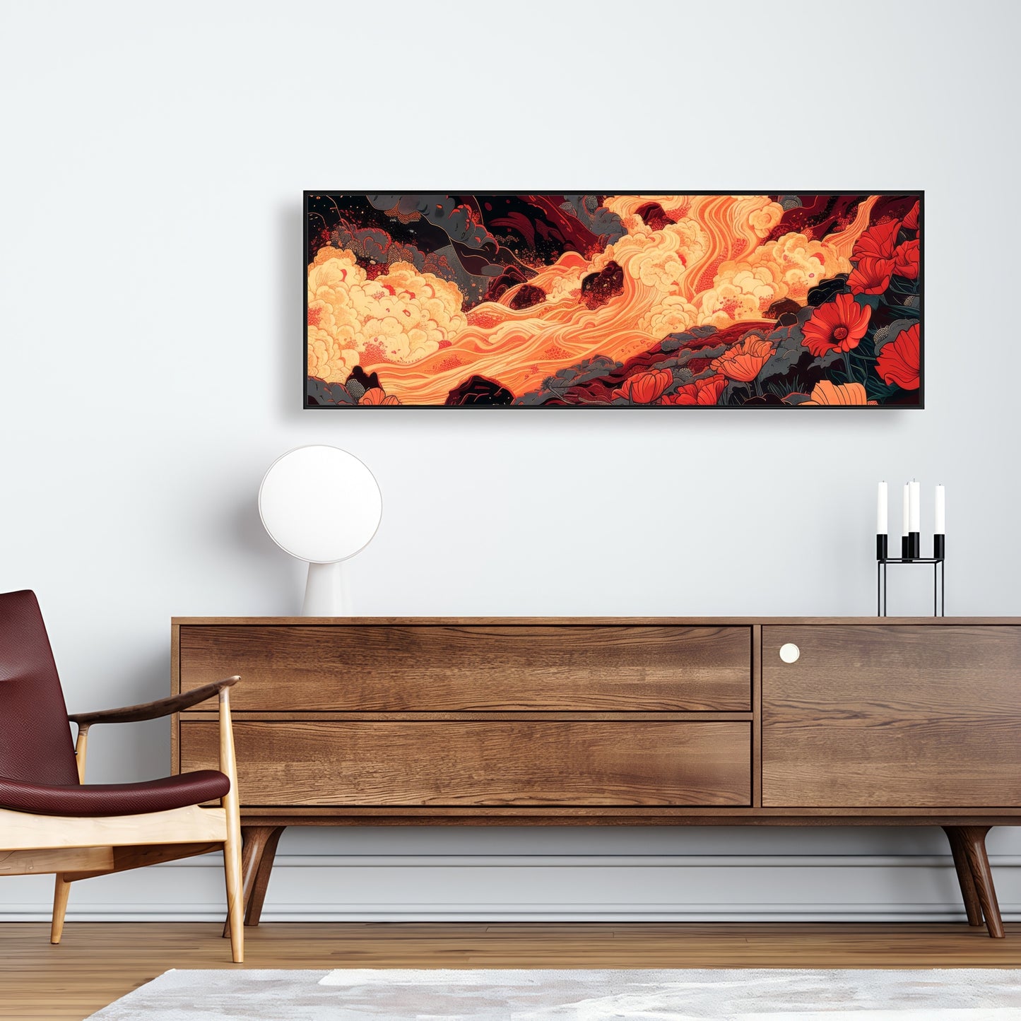 The big burn - 36"x36" Framed canvas