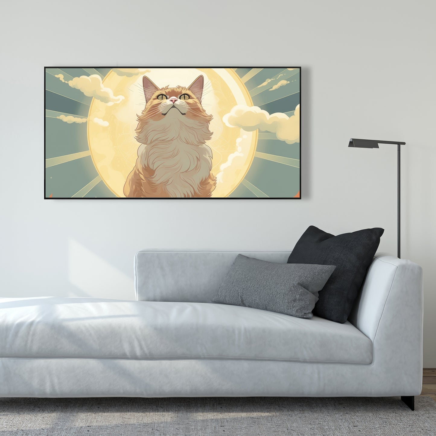 Moewing above - 36"x36" Framed canvas