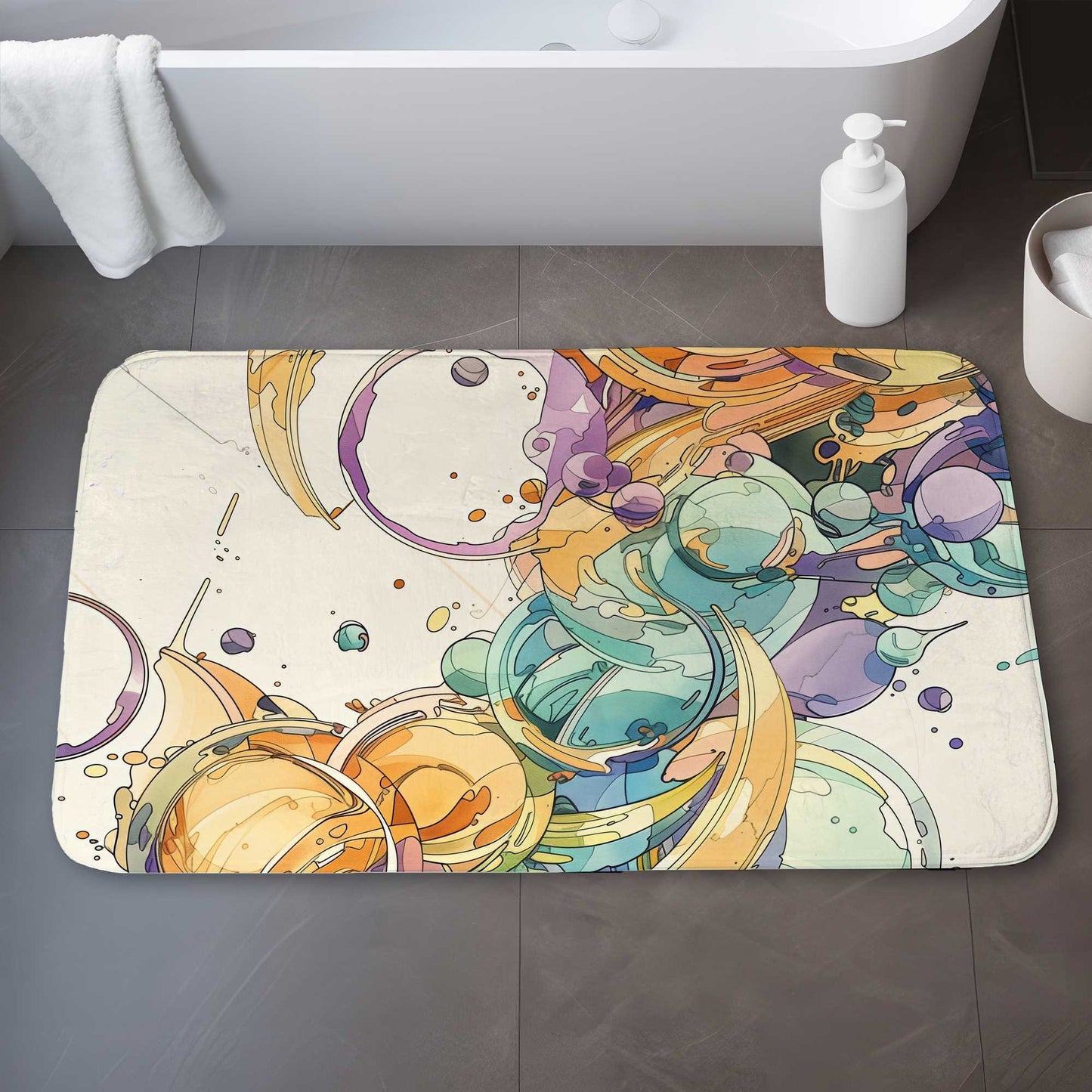Plan Bath Mat | Stylish, Soft, Durable Home Decor Mat