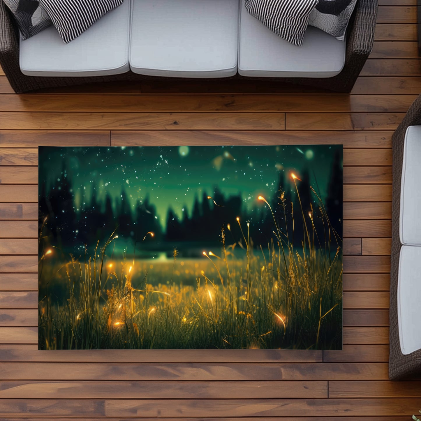 Light in the Dark Yellow Outdoor Area Rug | Home Decor