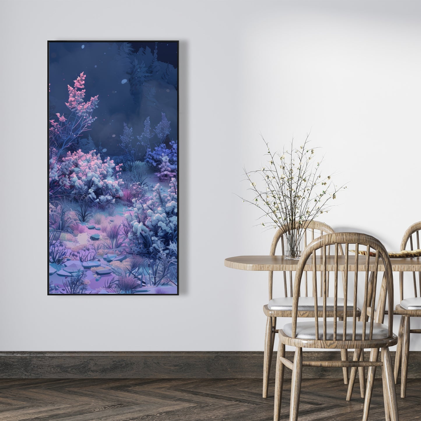 Cold night - 36"x36" Framed canvas