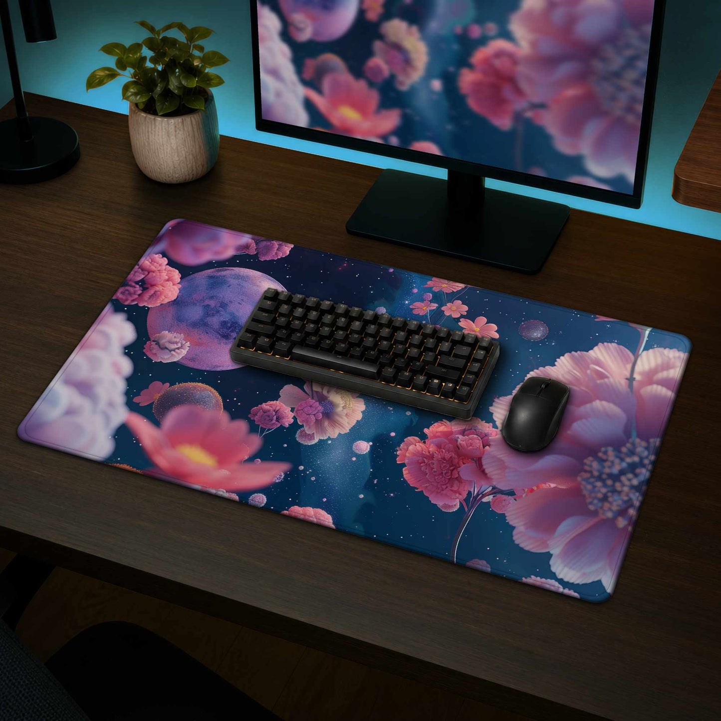 Pink Void Desk Mat - Stylish Home Decor for Your Workspace