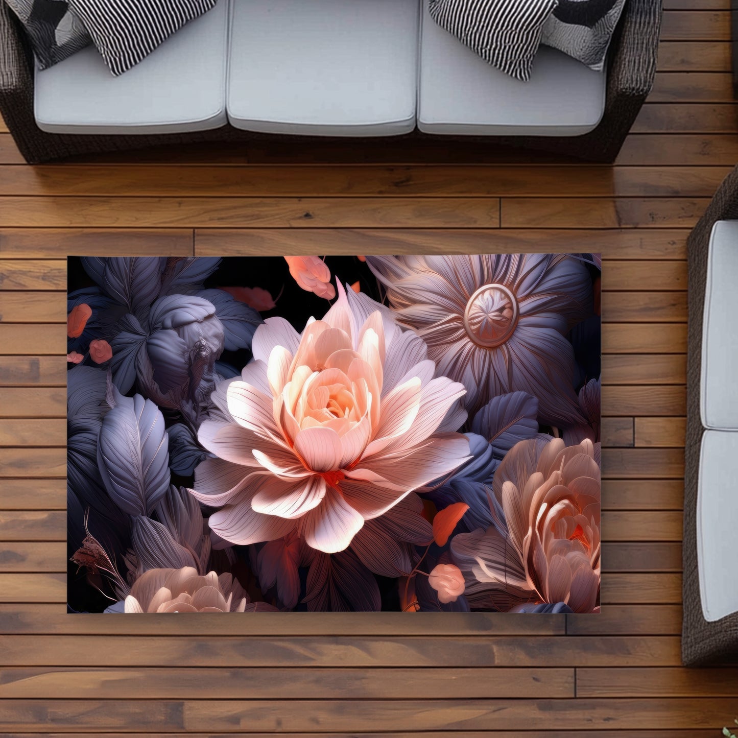 Sublime Light White Outdoor Area Rug for Home Decor | Stylish