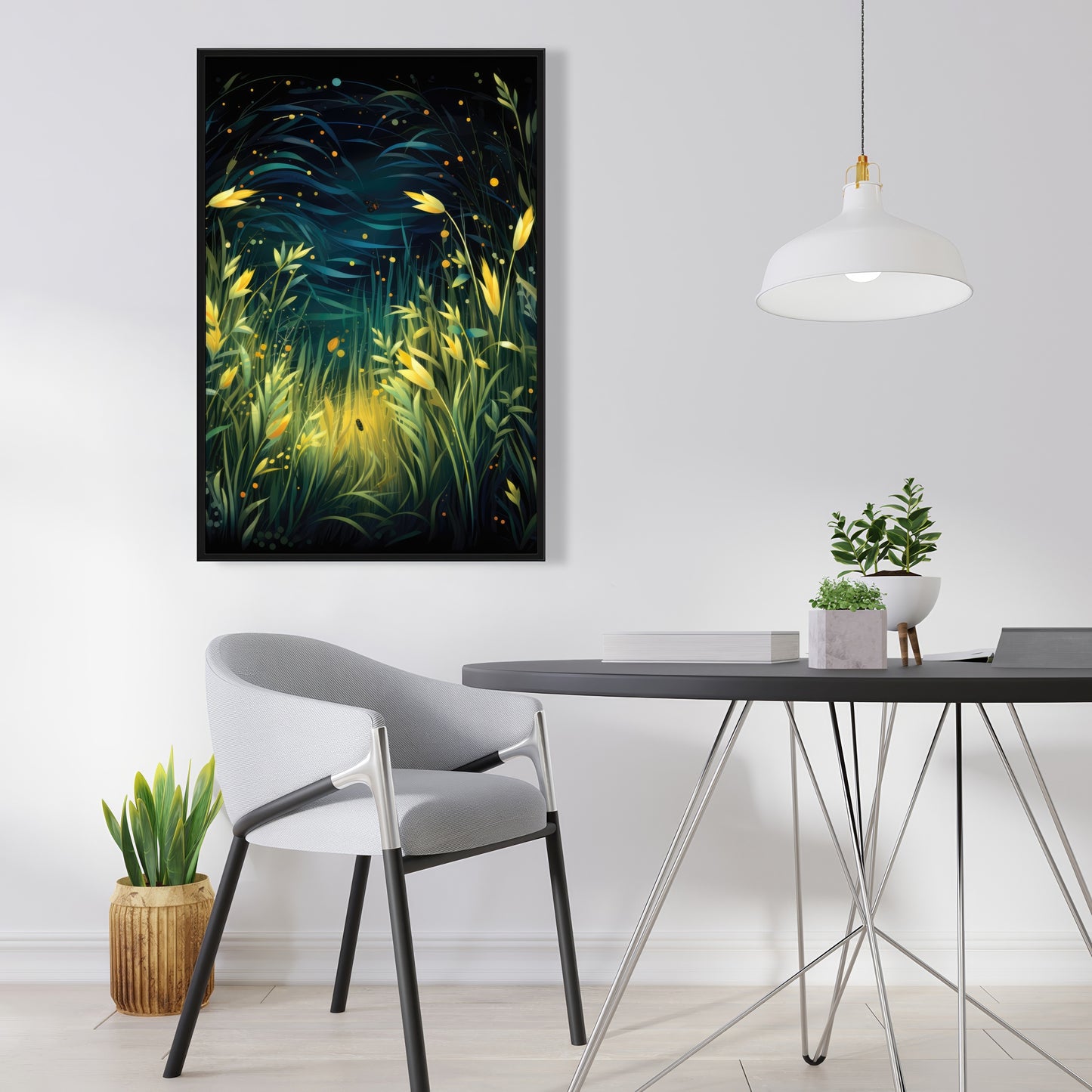 Lit plains - 36"x36" Framed canvas