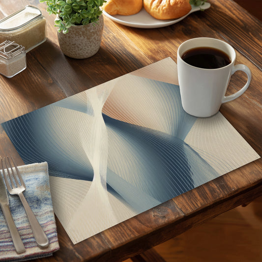 Heavenly Threads - White Polyester Placemat for Home Decor