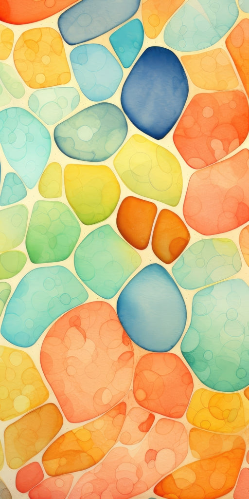 Blobs - Framed Canvas - Print on demand