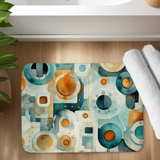 Decomposed porthole - 17"x24" Bath mat