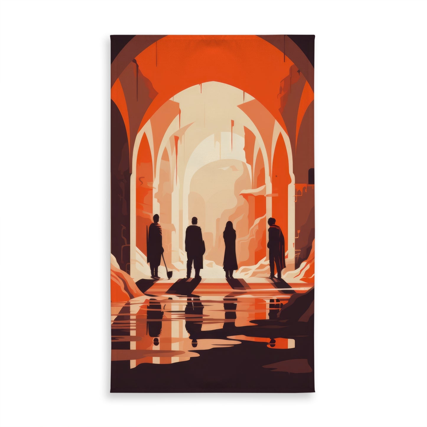 Faith Restored Orange Indoor/Outdoor Tablecloth for Home Decor