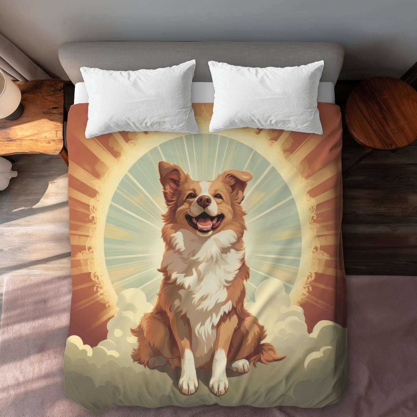 Pats and Smiles Beige Duvet Cover | Elegant Home Decor