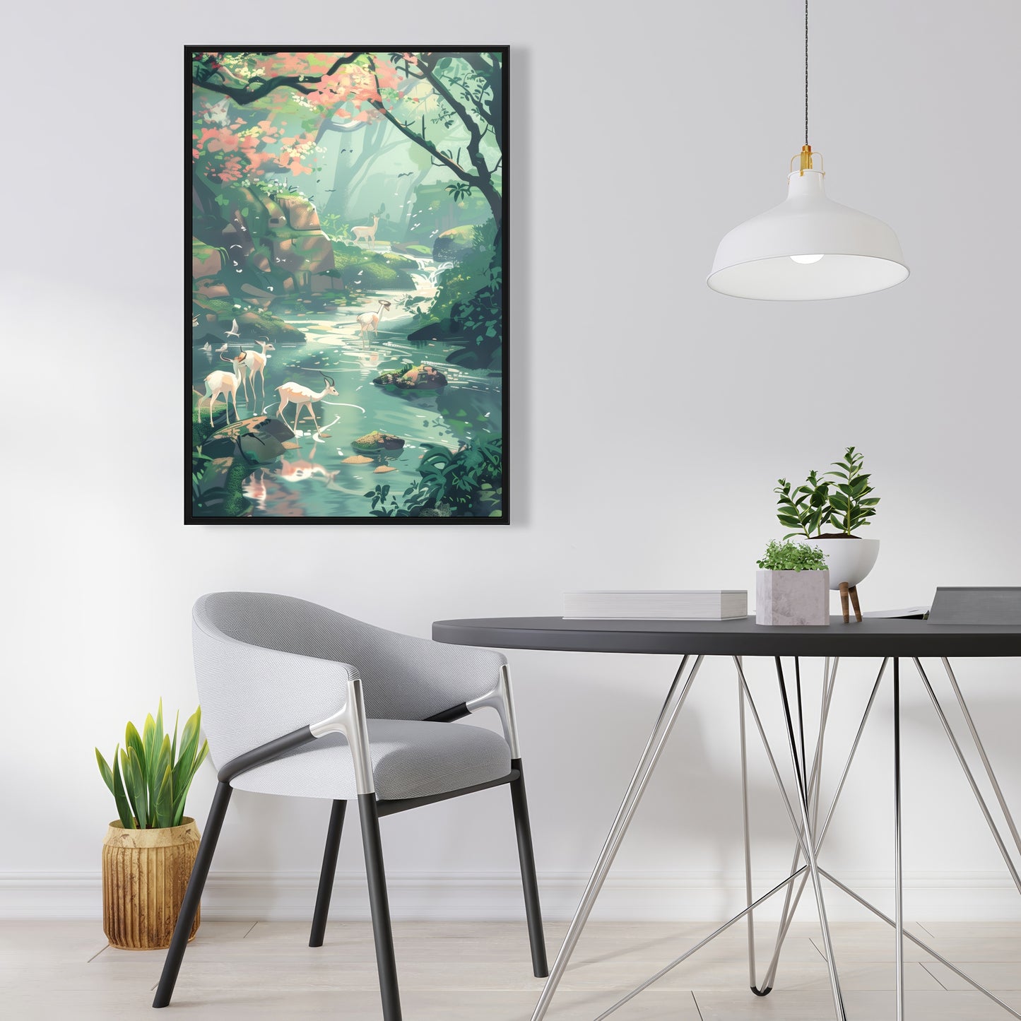 Sipping - 24"x24" Framed canvas