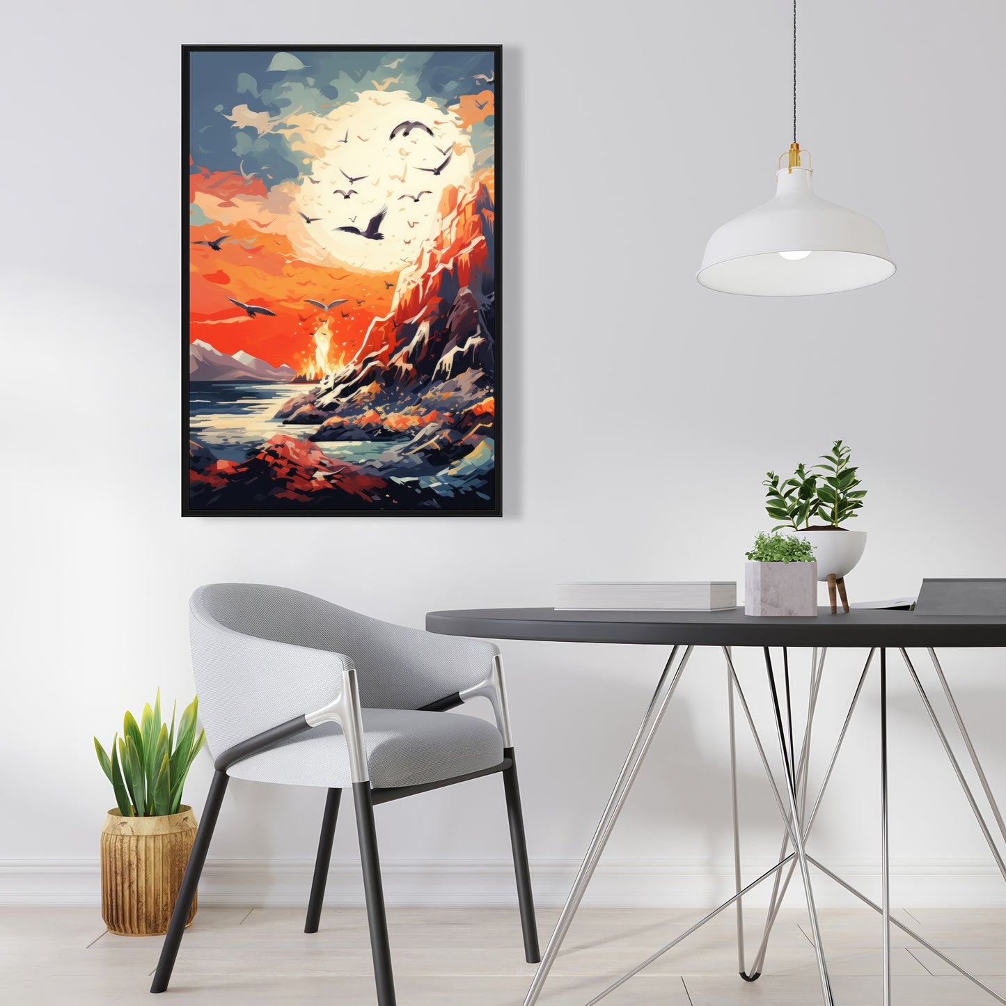 Towards danger - 36"x36" Framed canvas