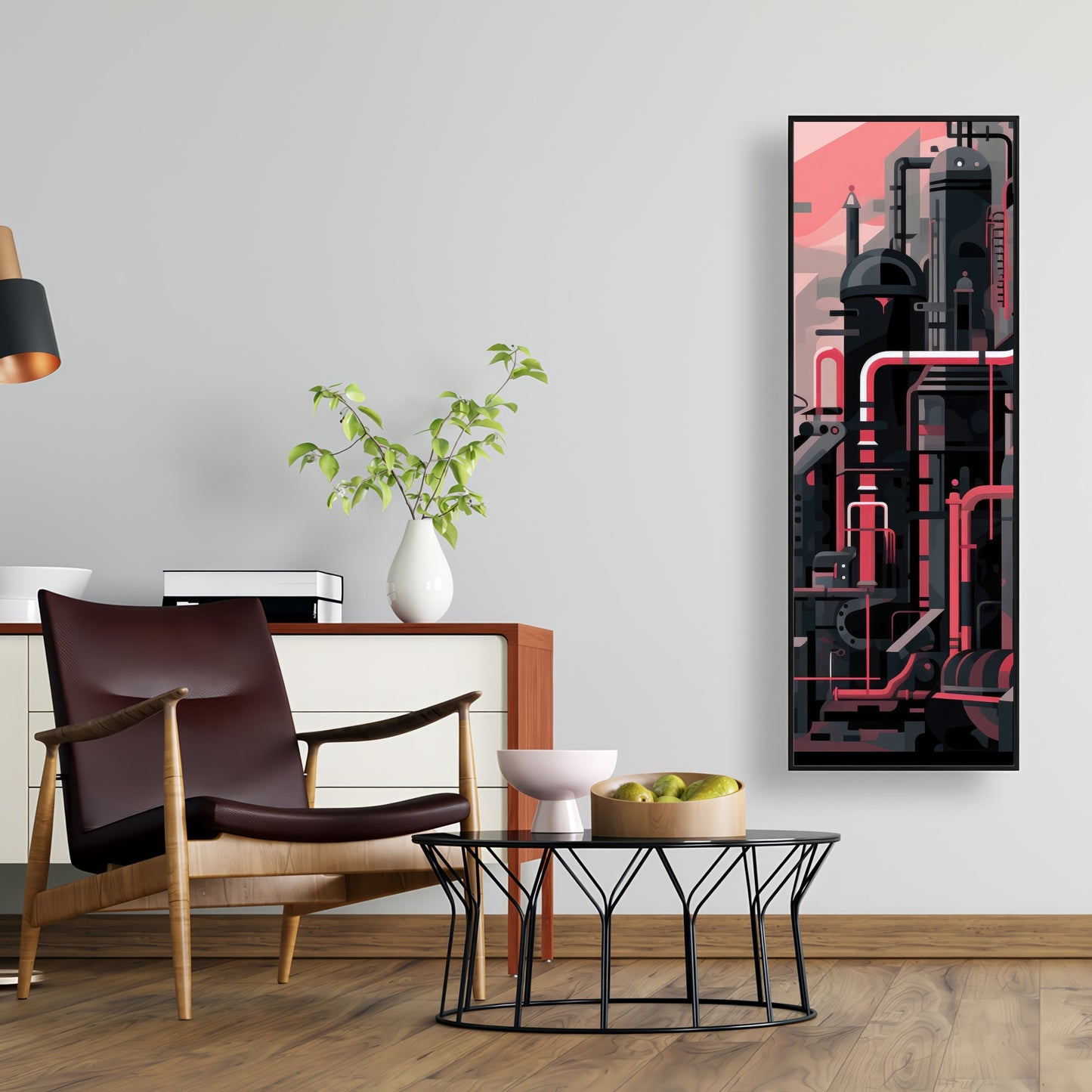 Industrial empire - 36"x36" Framed canvas