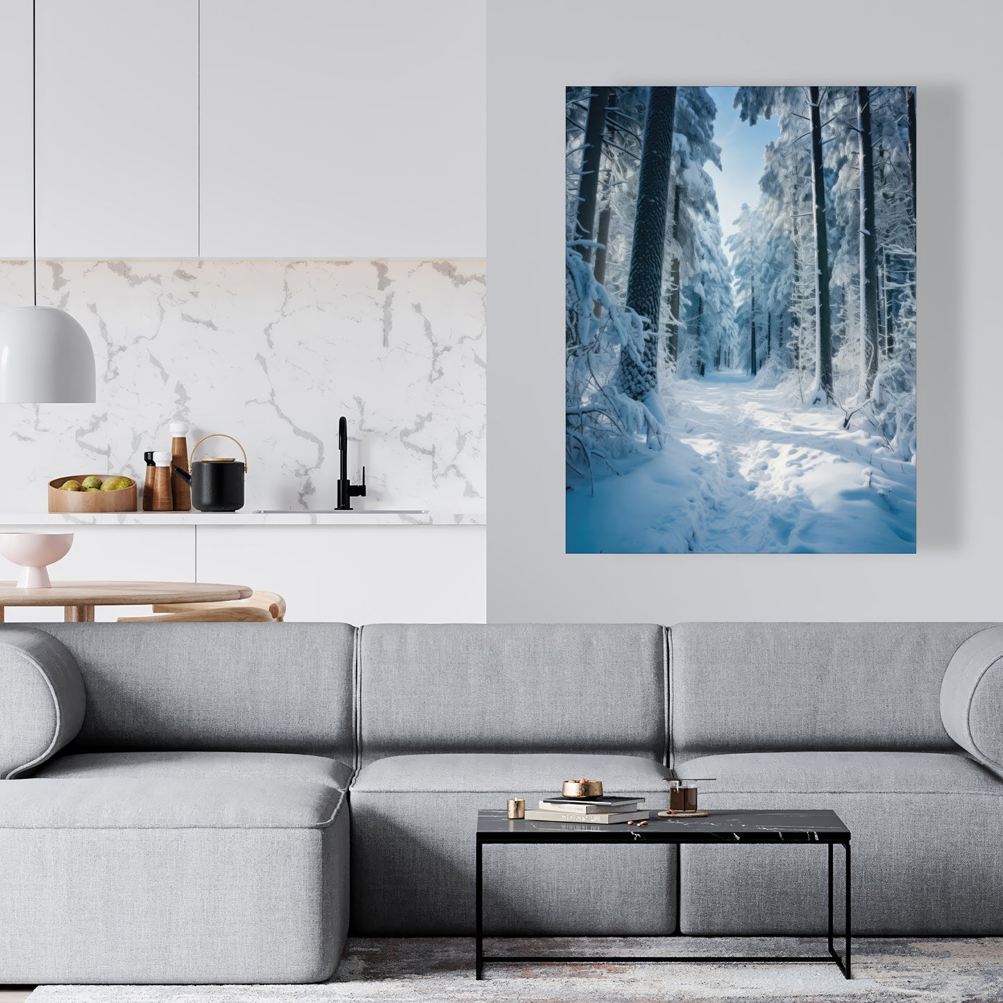 Cold forest - 32"x32" Canvas