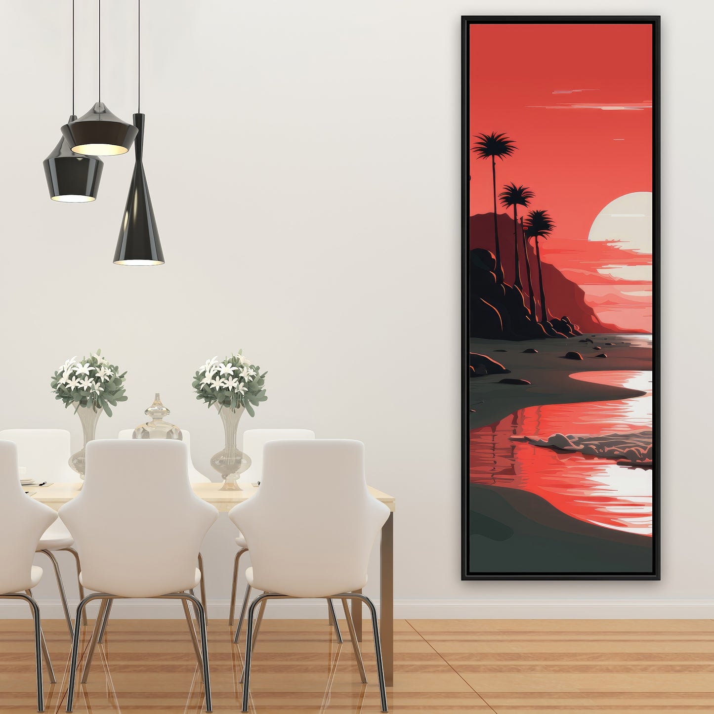 Blood sun - Framed Canvas - Print on demand