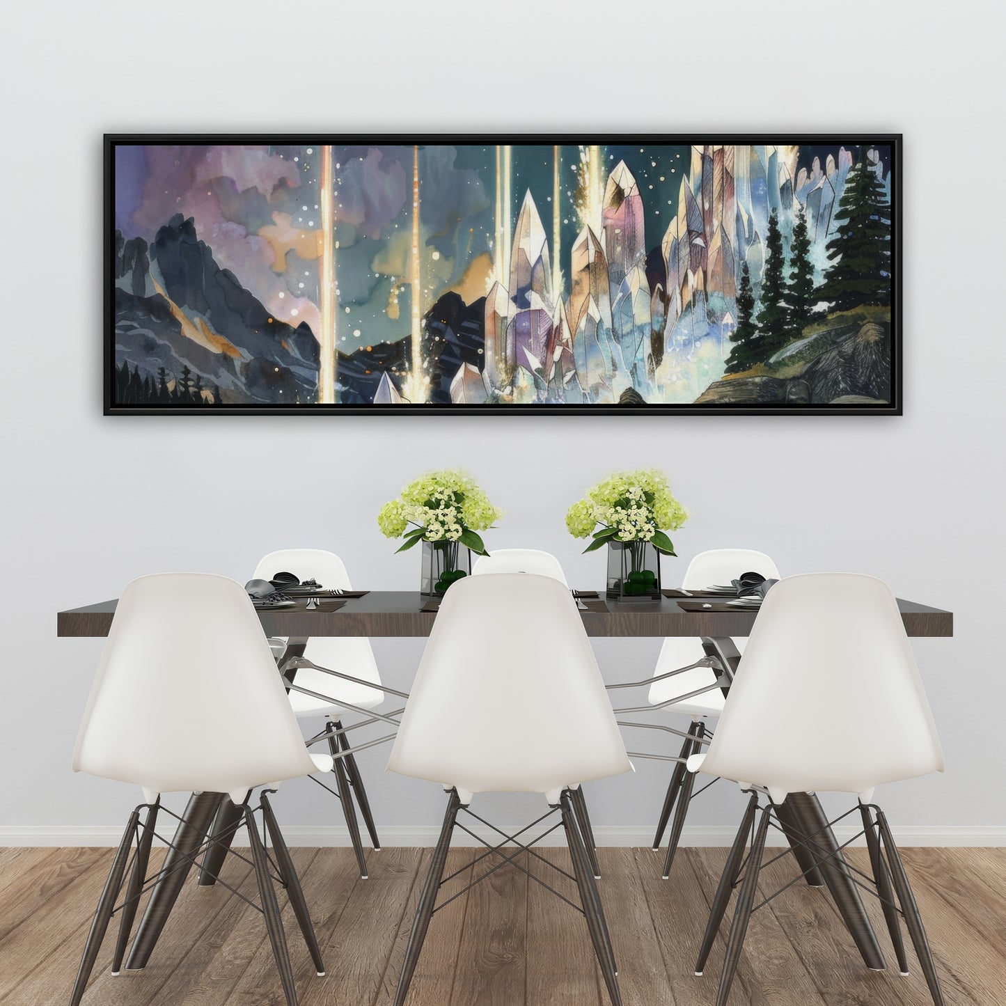 Magical beams - 36"x36" Framed canvas