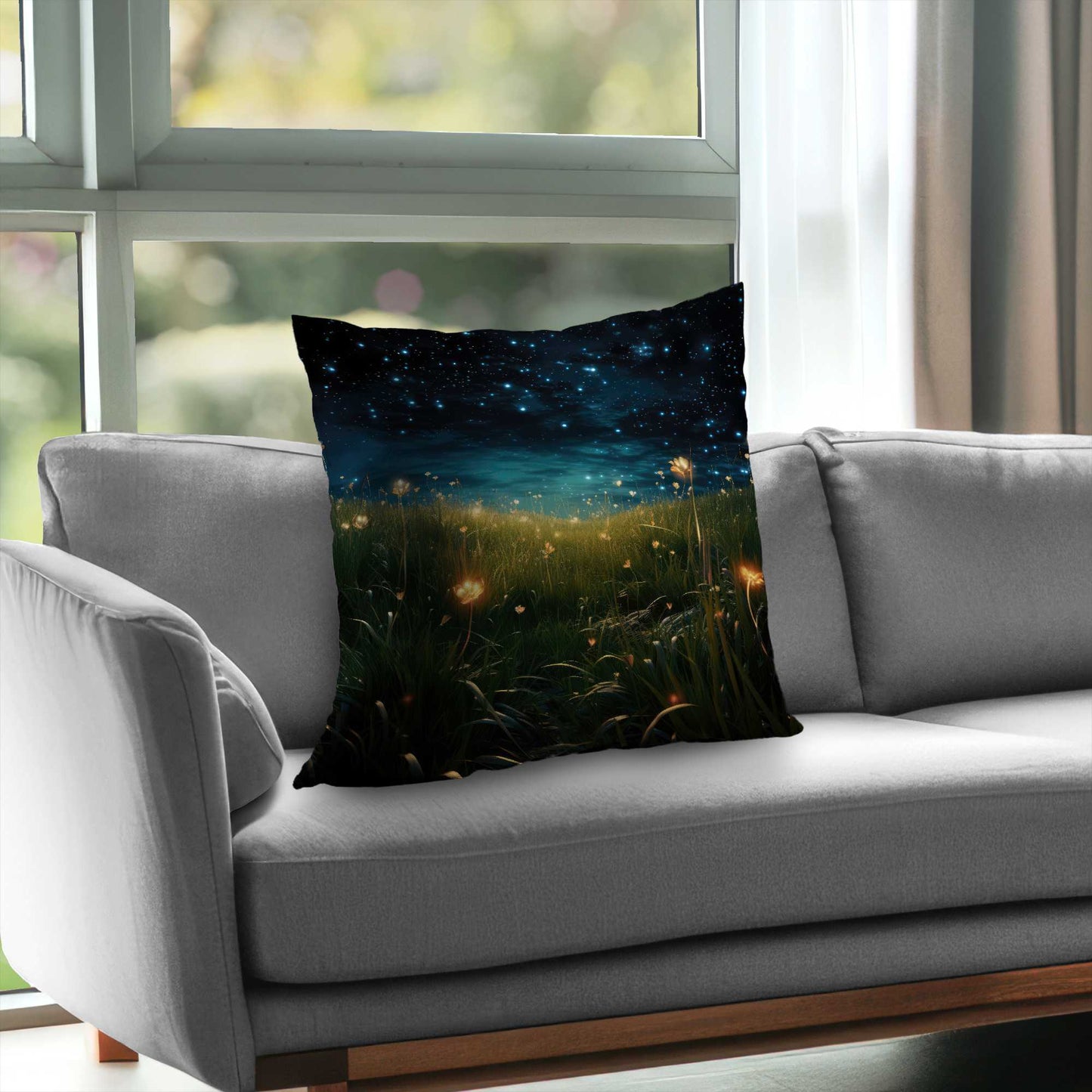 Coussin décoratif en sergé polyester « Ciel nocturne » | Accessoire de décoration intérieure