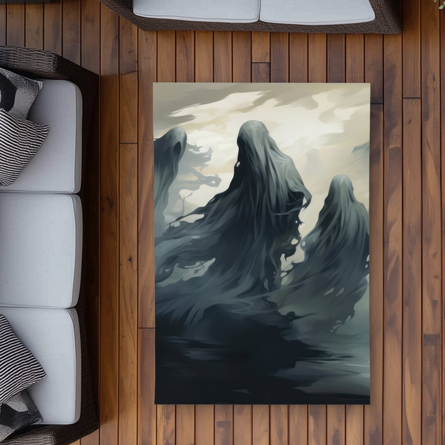 Cursed Lands Black Outdoor Area Rug - Stylish Home Decor