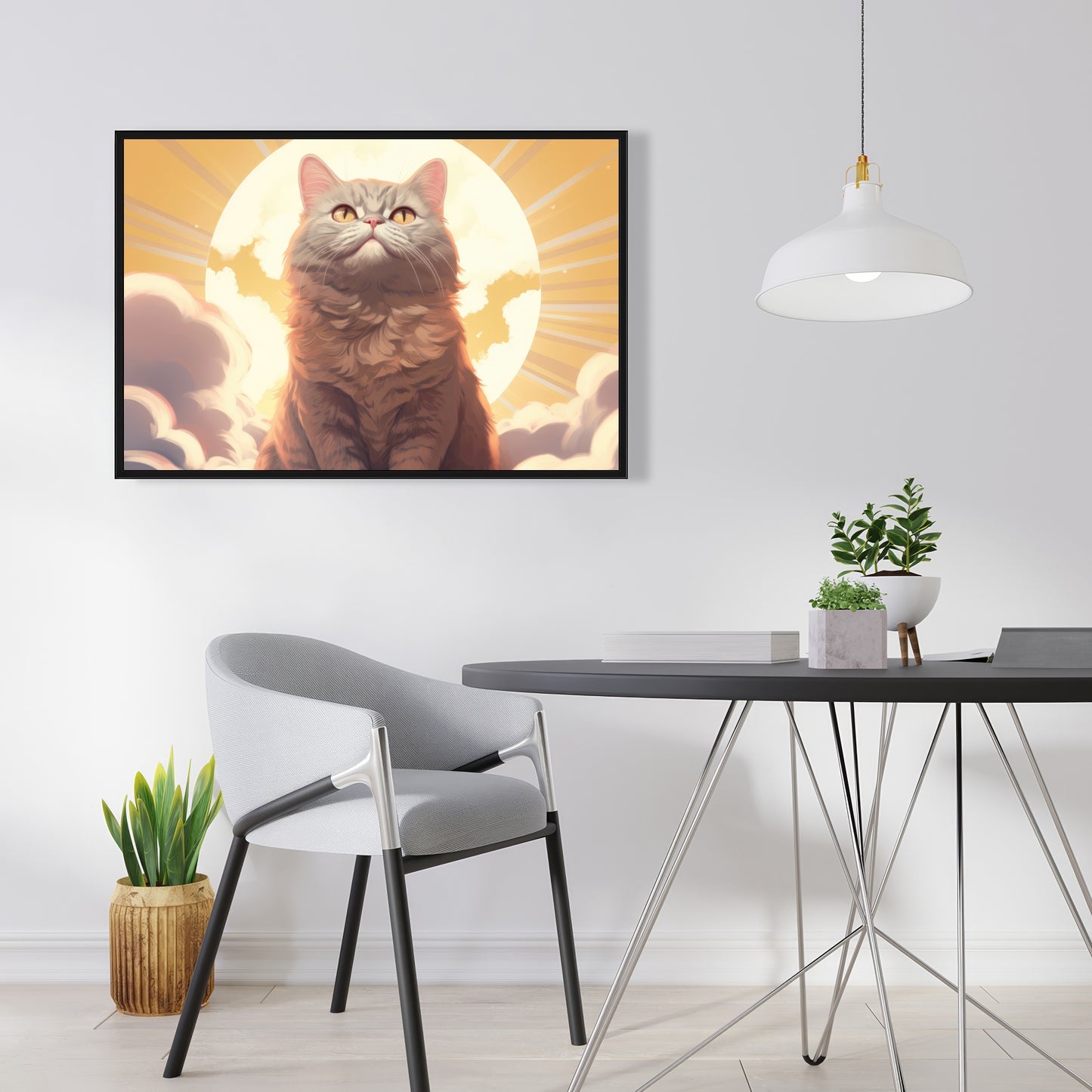Intangible purr - 36"x36" Framed canvas