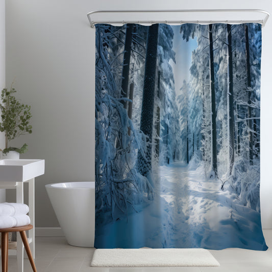 Cold forest - Shower Curtain