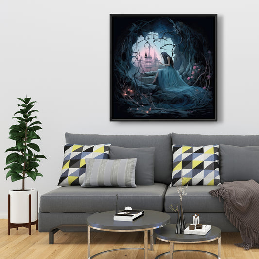 Morose cave - 36"x36" Framed canvas