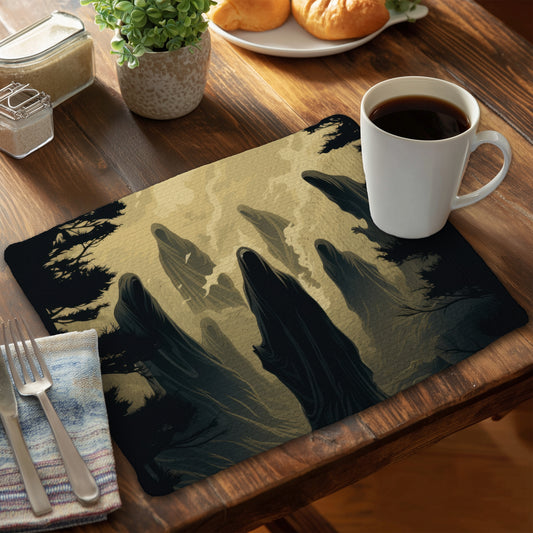 Here they wait - Braided Polyester Placemat for Home Decor