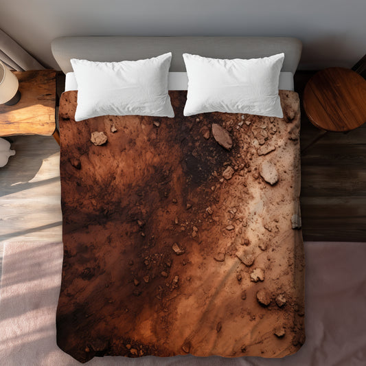 Digging White Duvet Cover - Elegant Home Decor Essentials