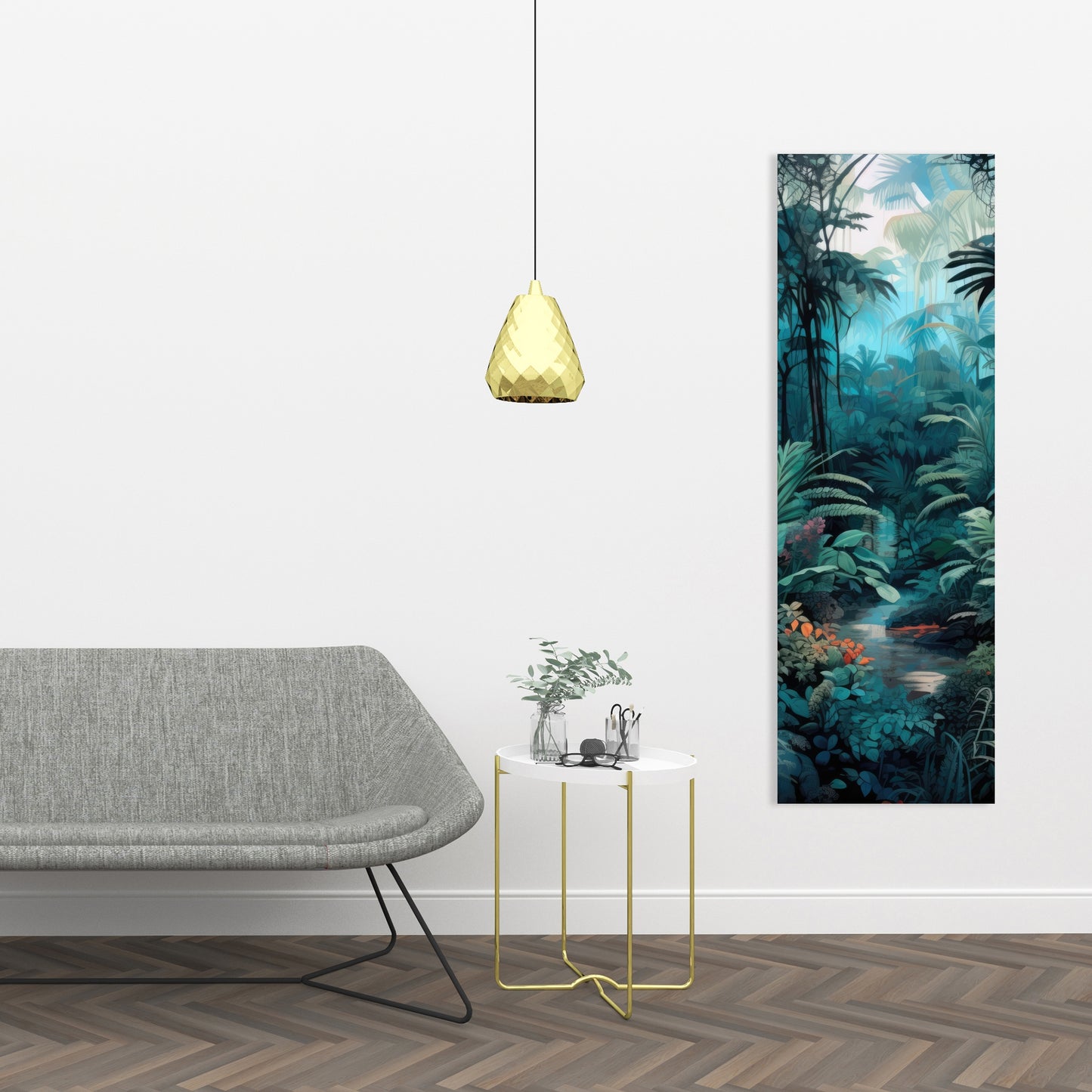 Deep in the jungle - Orange Canvas Art for Home Decor