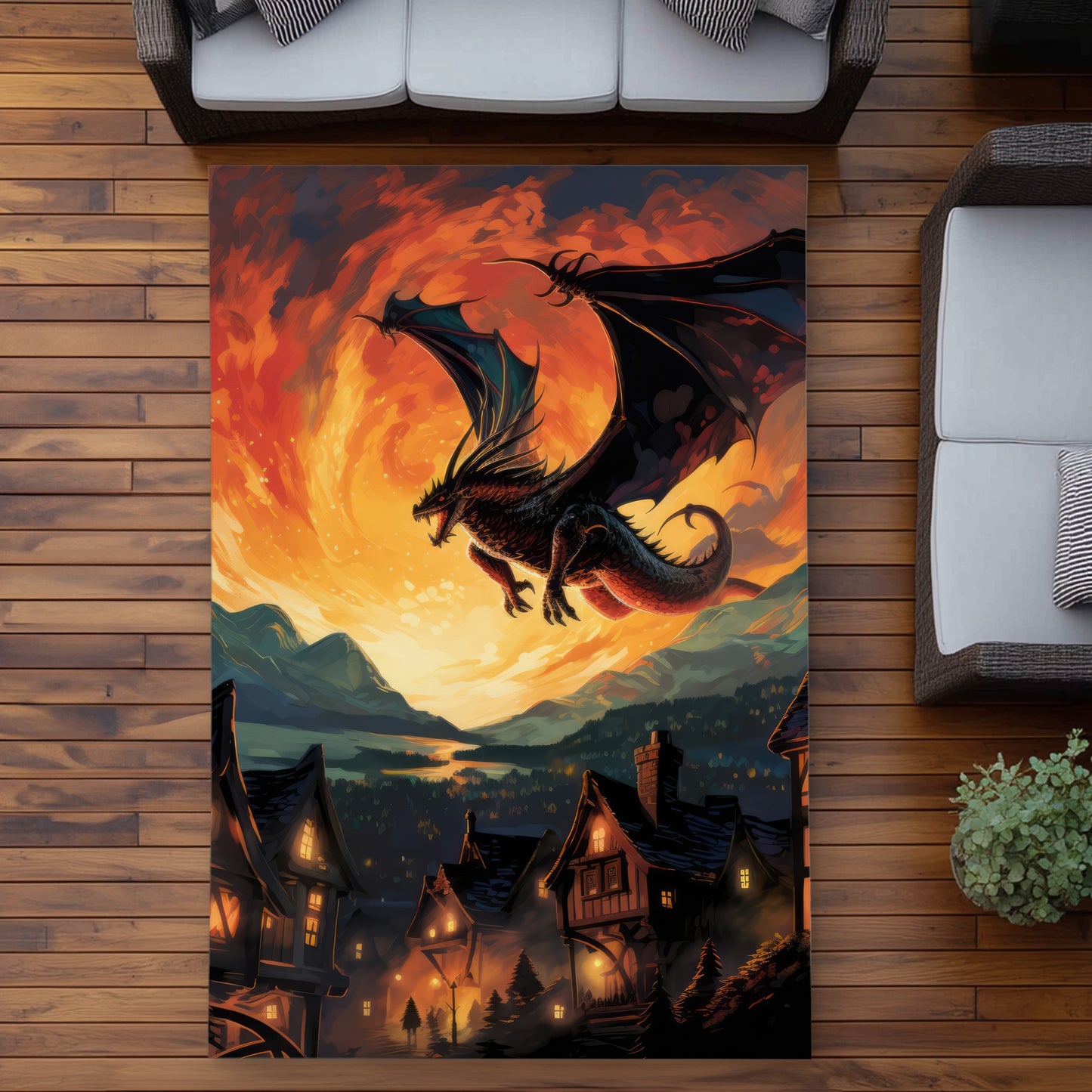 Hope for Mercy - Black Outdoor Area Rug for Home Decor