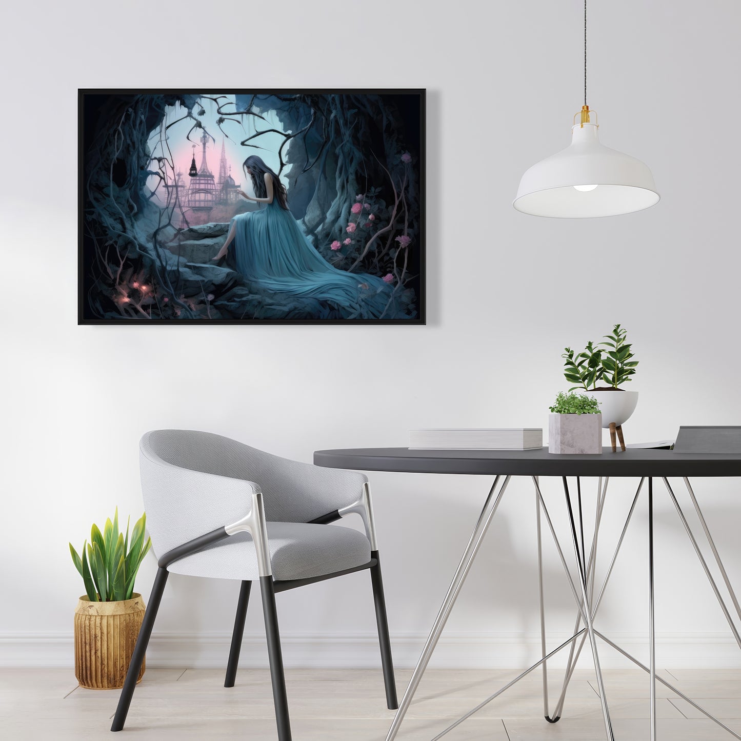 Morose cave - 36"x36" Framed canvas