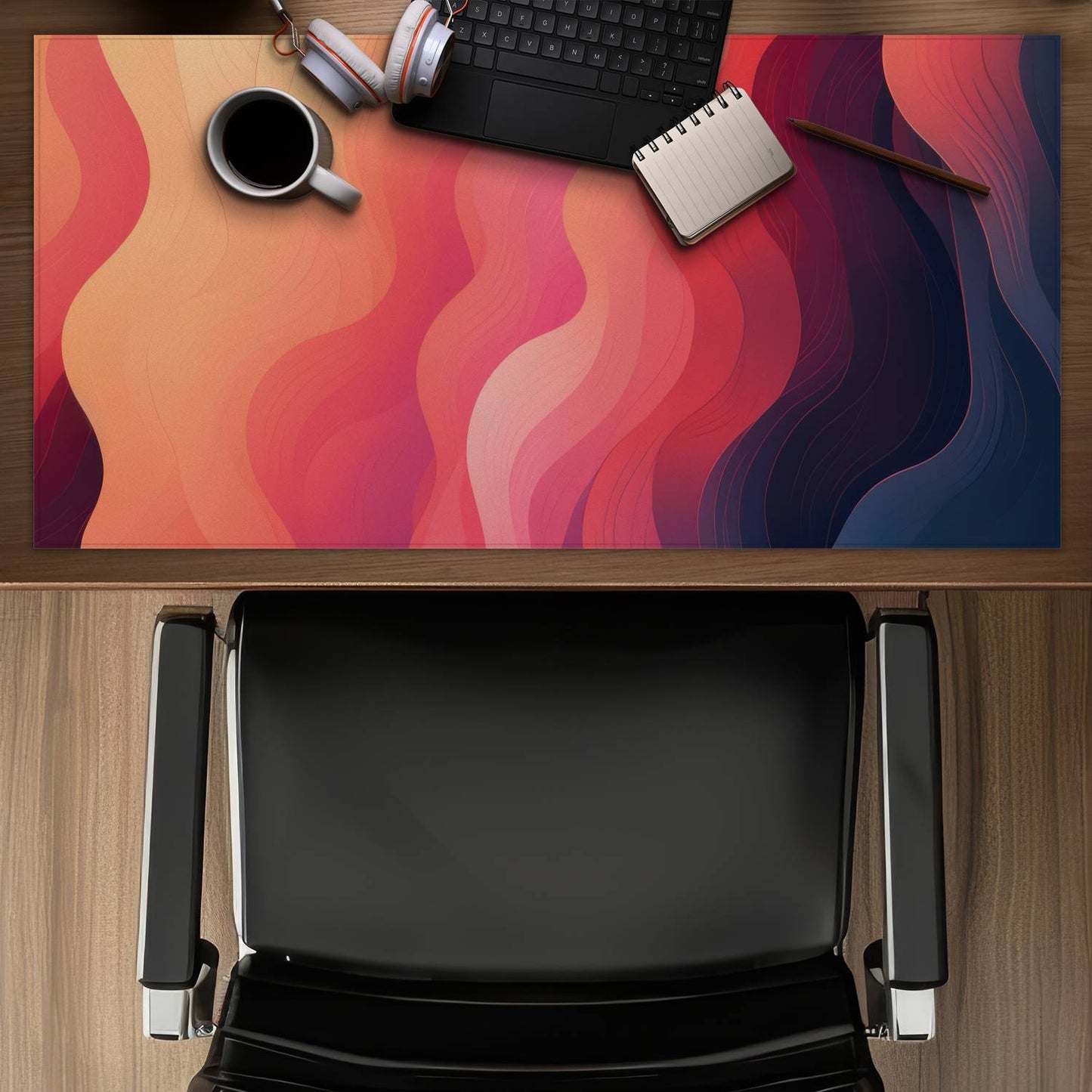 Ethereal Smoke - Blue Gaming Mat for Stylish Home Decor