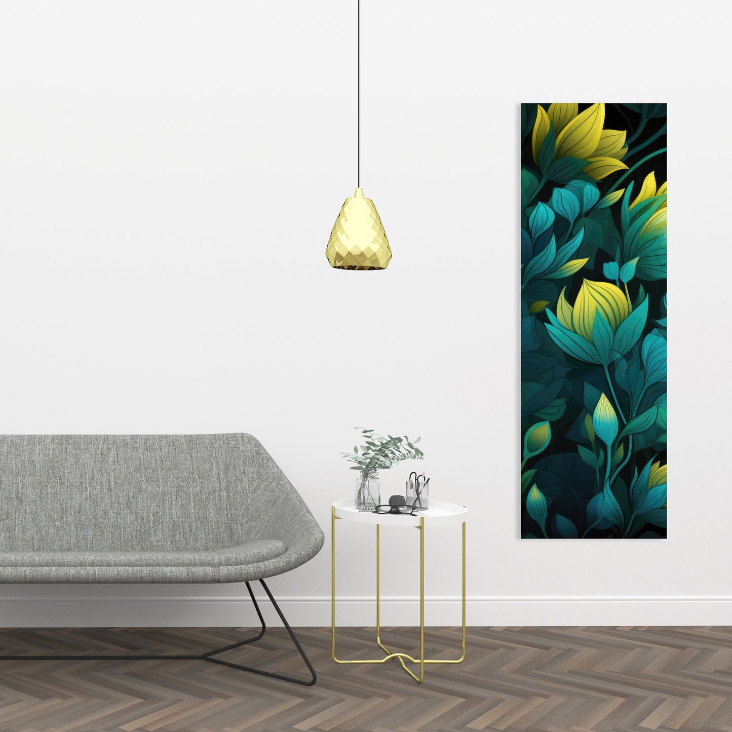 Intense Bloom - Green Canvas Art for Home Decor | Vibrant Style
