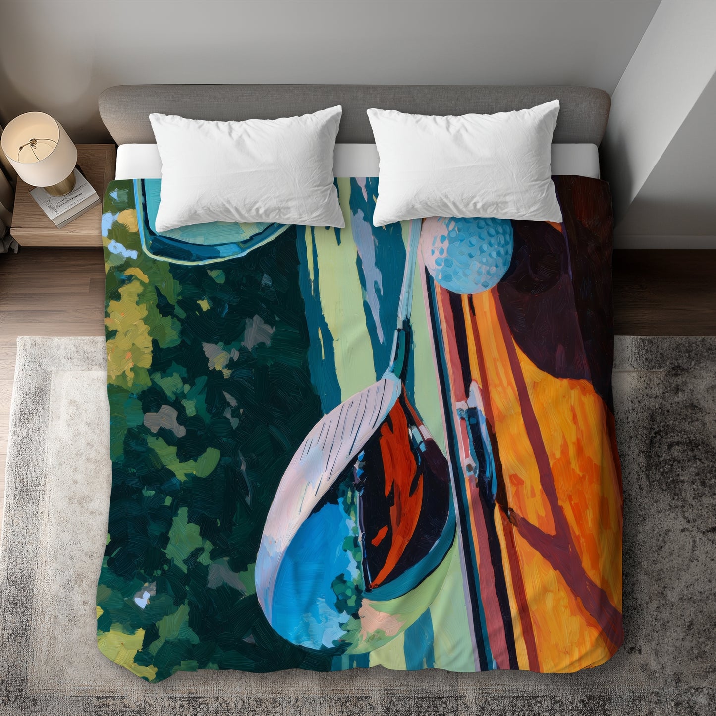 Housse de couette illustrée « The Drive Car » - Essentiels de décoration intérieure