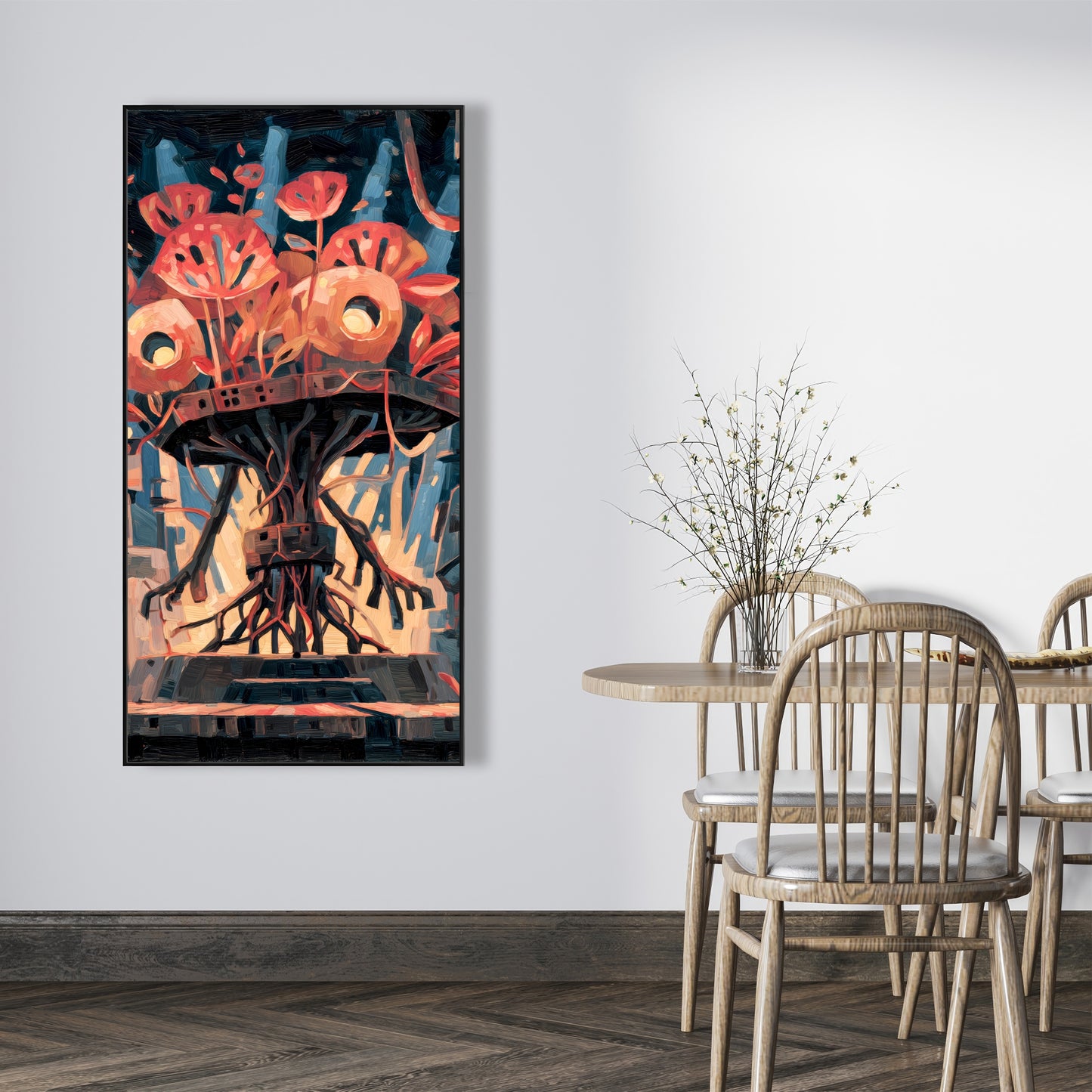 Dystopic nature - 24"x24" Framed canvas