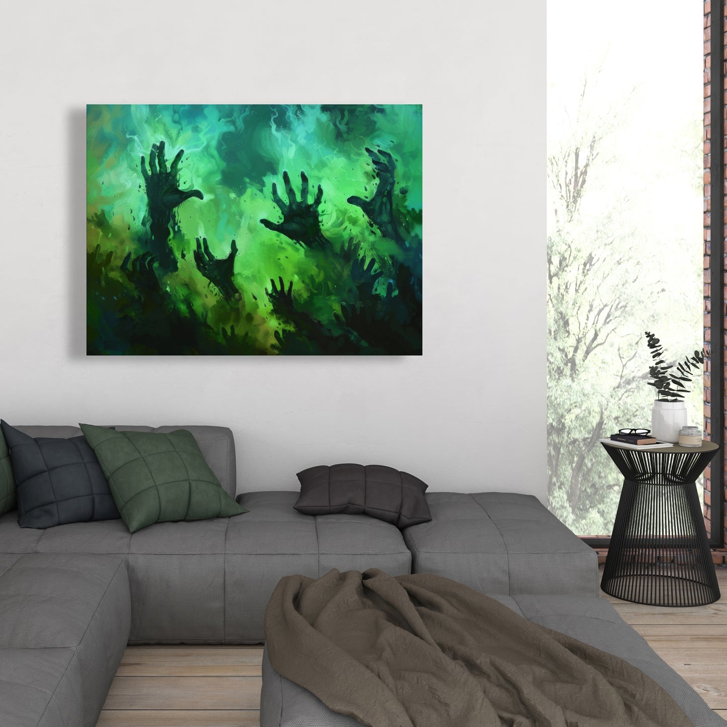 Hands of despair - 32"x32" Canvas
