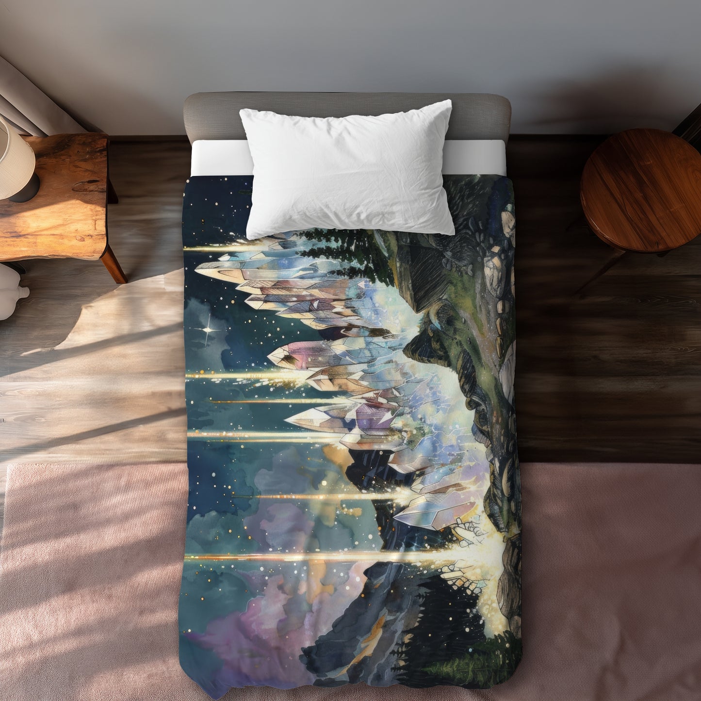 Magical beams - 88"x88" Duvet Cover
