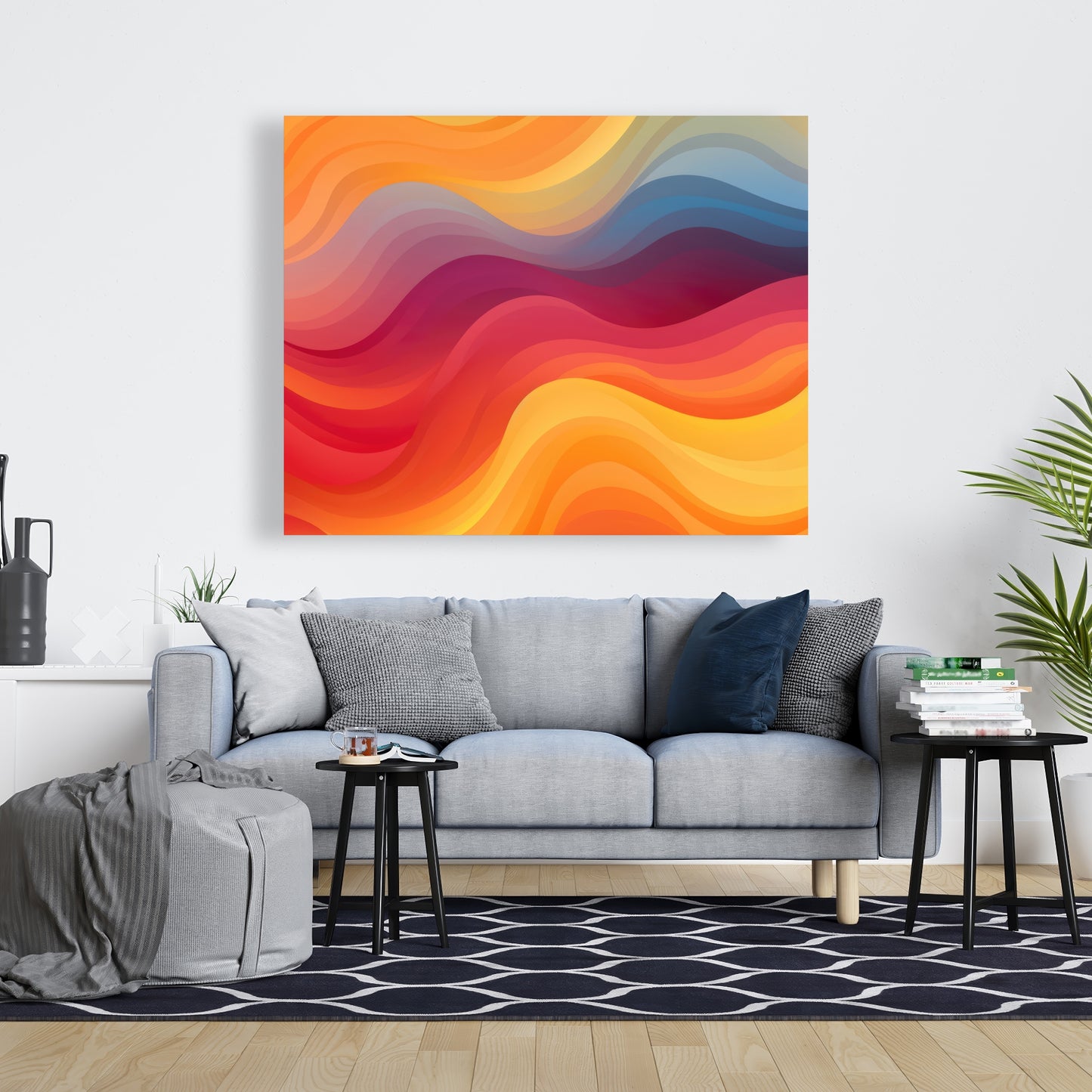 Cloudy Sky - Yellow Canvas Art for Home Decor | Stylish Wall Art