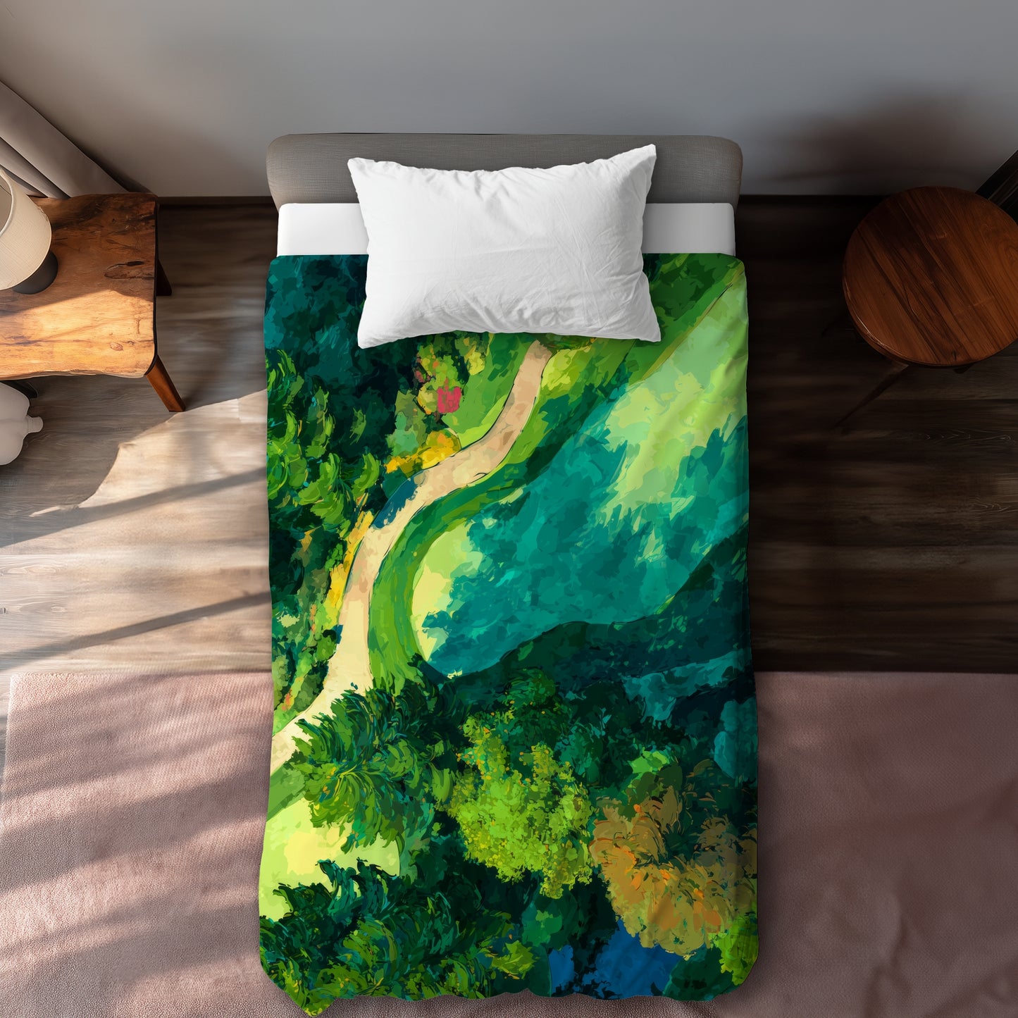 Peaceful course Green Duvet Cover | Sports & Games Decor