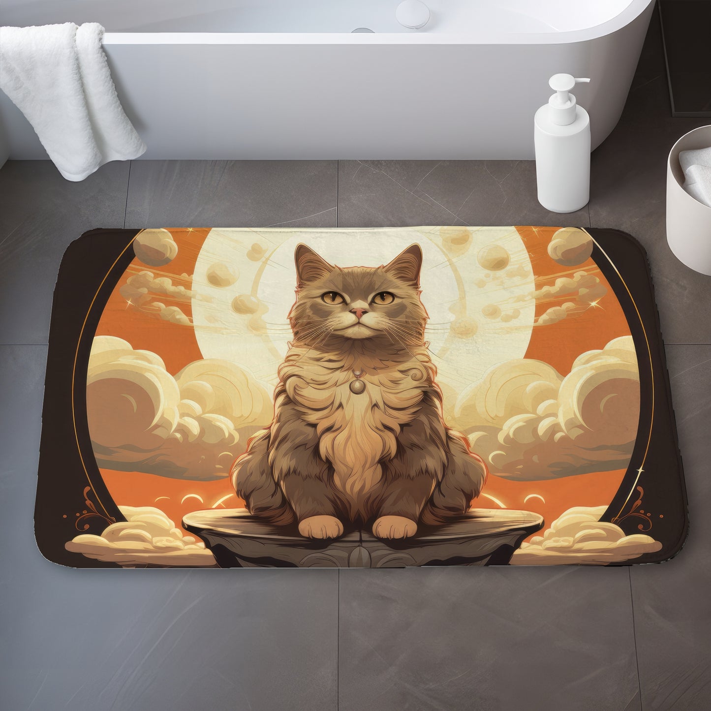 The Overlord - Orange Bath Mat for Home Decor | Cozy & Stylish