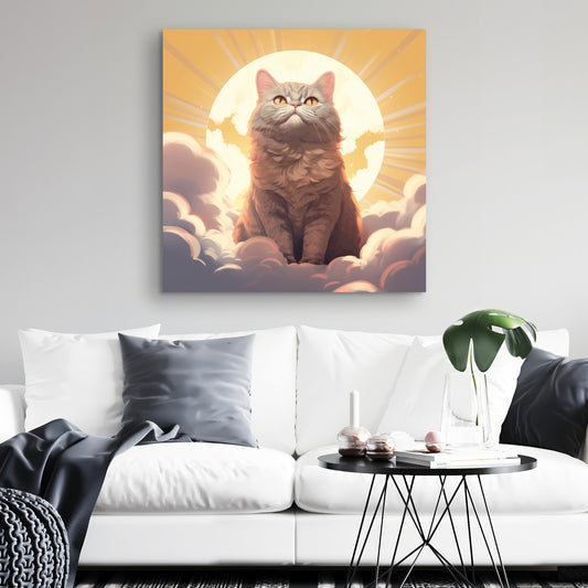 Ronronnement intangible - Toile 32"x32"