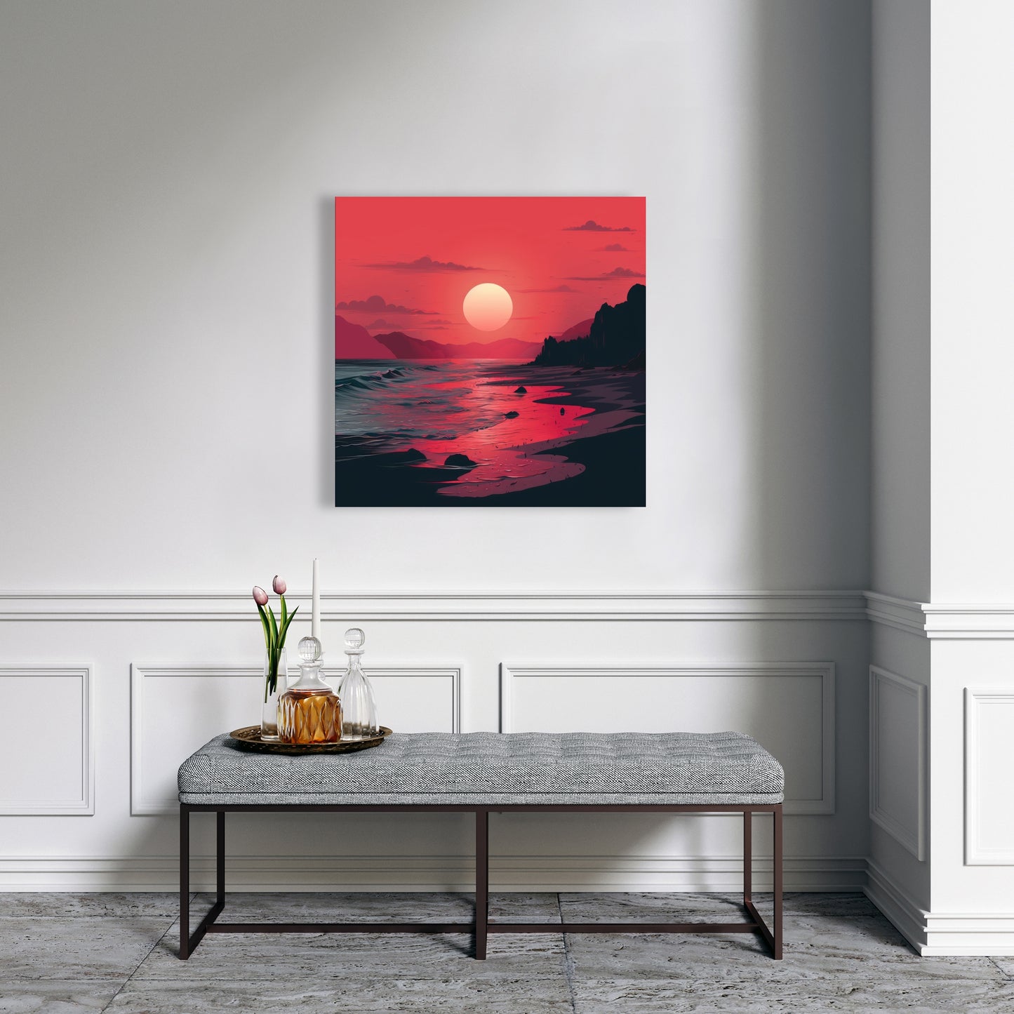 Red sky - 32"x32" Canvas