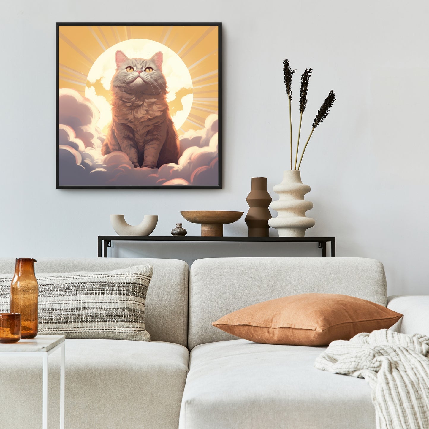 Intangible purr - 36"x36" Framed canvas