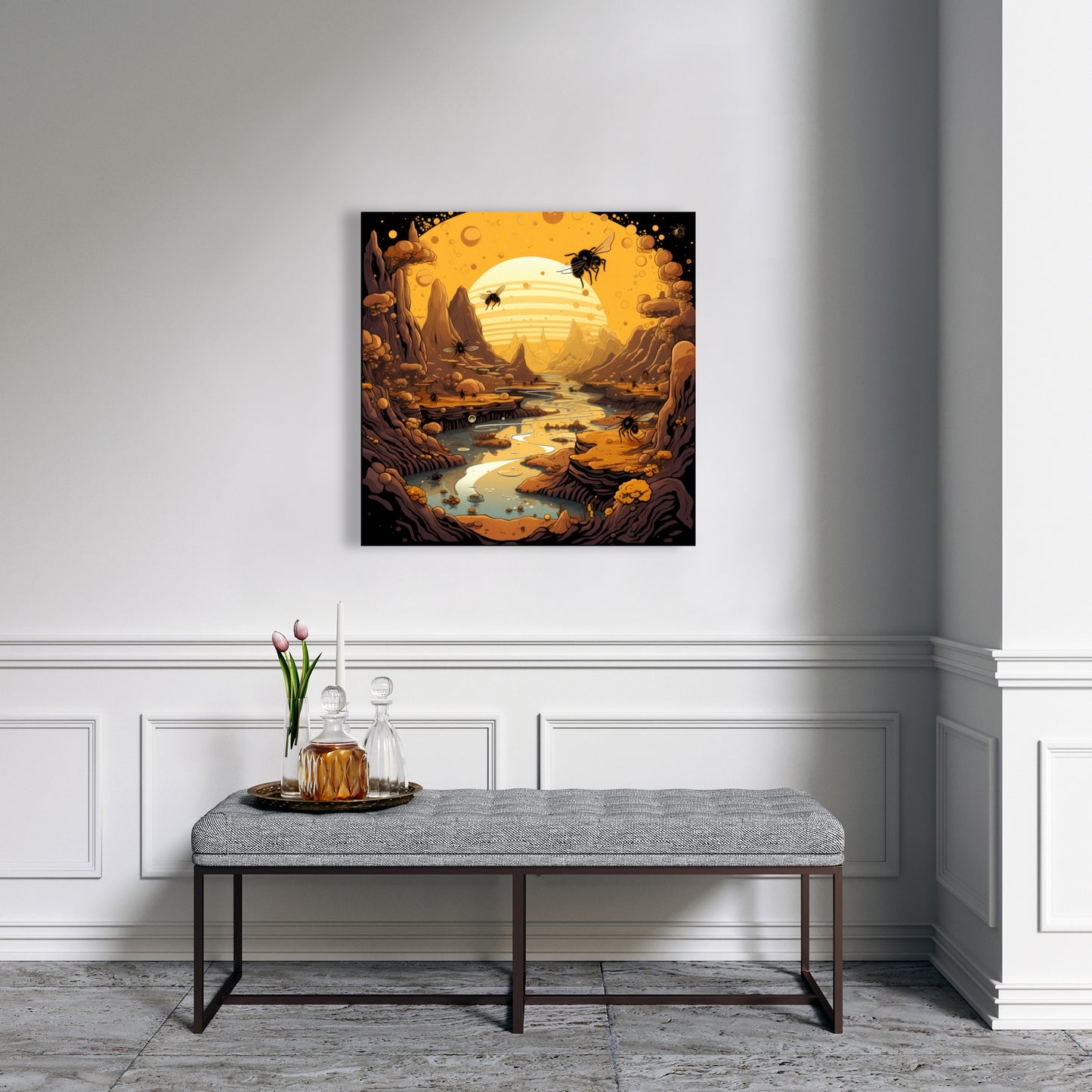 Hive mind - 32"x32" Canvas