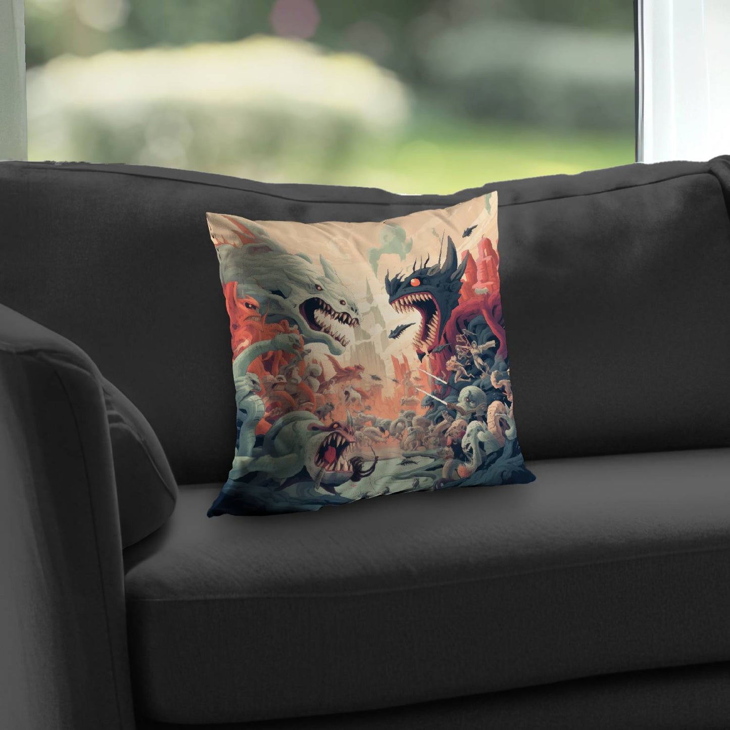 Ultimate Fight Red Poly Twill Throw Pillow Insert | Home Decor