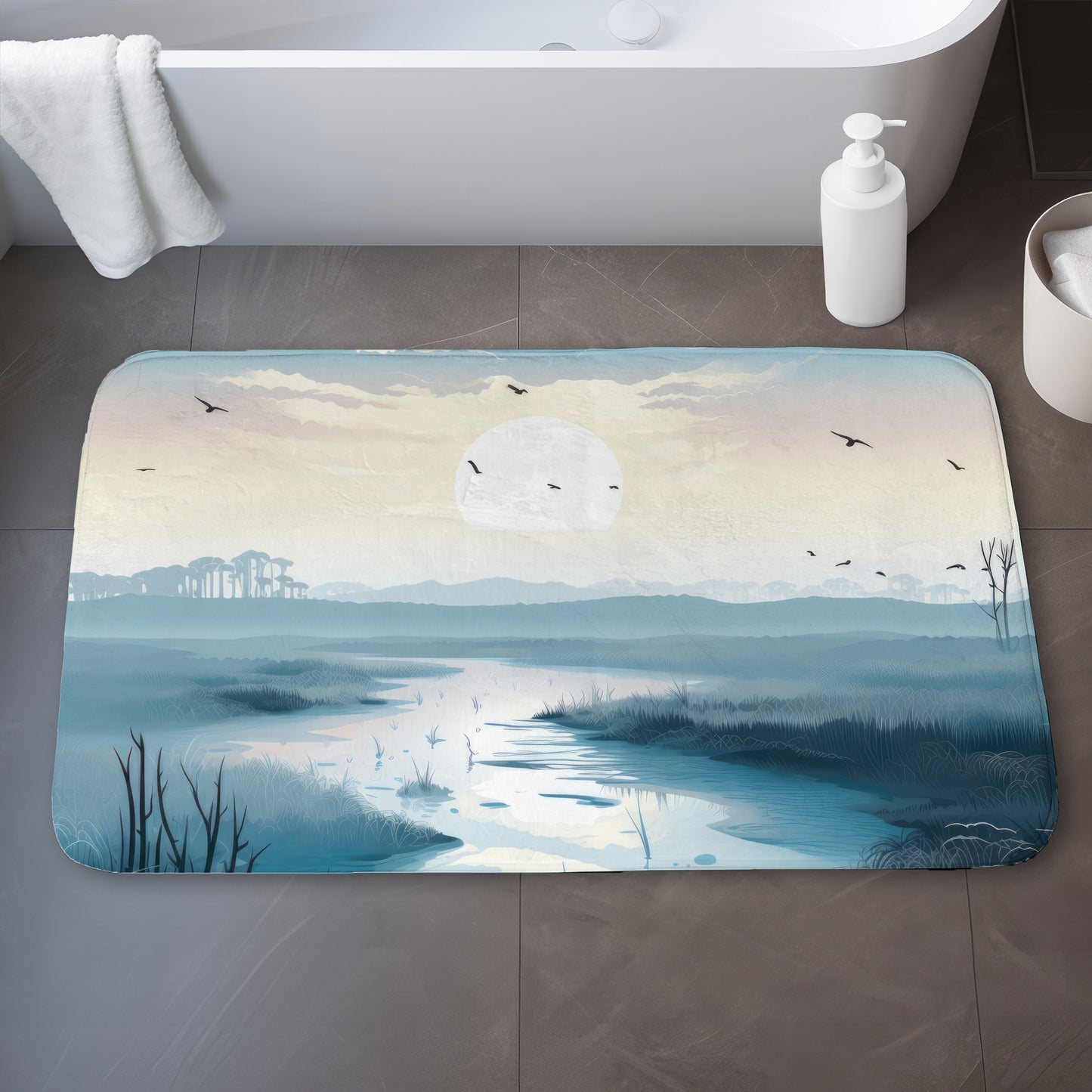 The marsh - 17"x24" Bath mat