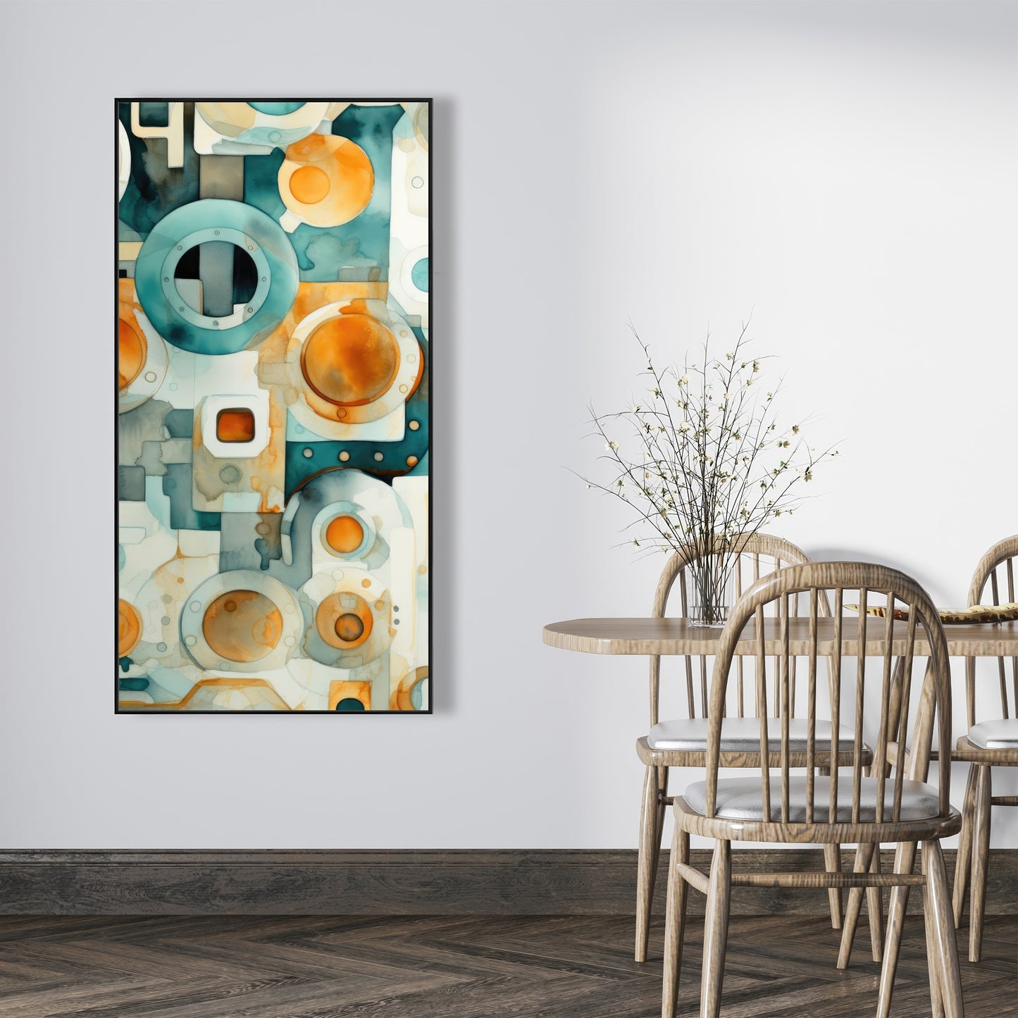 Decomposed porthole - 36"x36" Framed canvas
