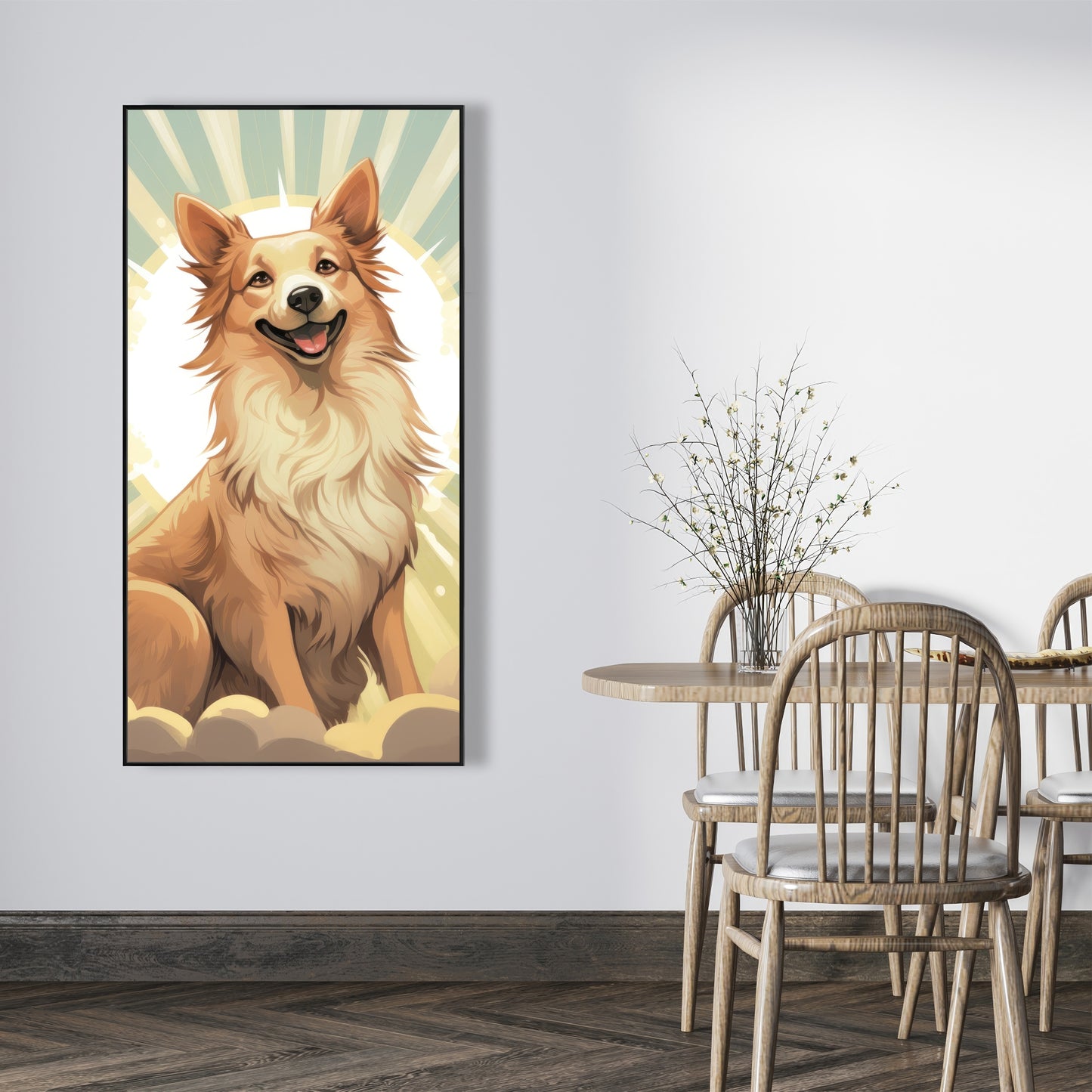 Who's a good boy - Framed Canvas - Print on demand