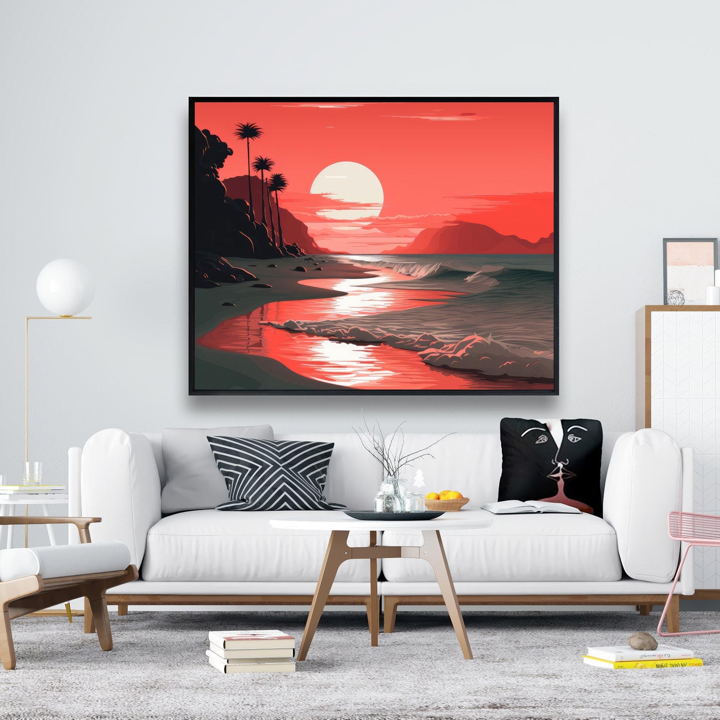 Blood sun - Framed Canvas - Print on demand